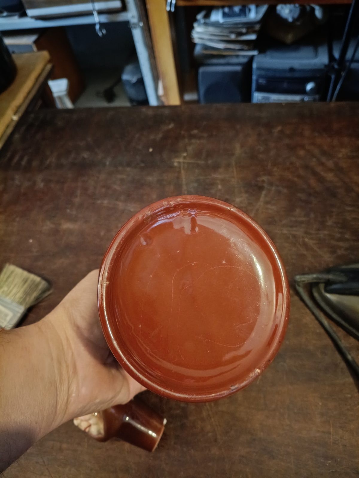 Garrafa/Decanter figurativo de monge com tampa em forma de cabeça